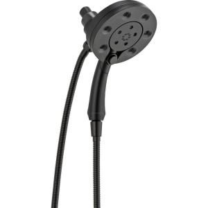 imageDelta Faucet 4Spray H2Okinetic In2ition 2in1 Dual Hand Held Shower Head with Hose and Magnetic Docking Matte Black 58472BLMatte Black