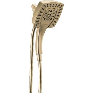 imageDelta Faucet 5Spray In2ition Dual Shower Head with HandHeld Spray H2Okinetic Chrome Shower Head with Hose Showerheads Magnetic Docking Lumicoat Chrome 58474PR25Champagne Bronze