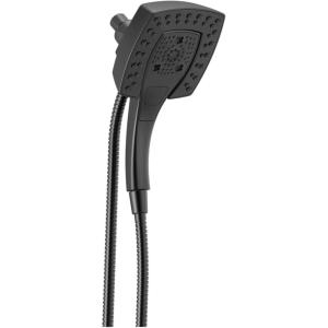 imageDelta Faucet 5Spray In2ition Dual Shower Head with HandHeld Spray H2Okinetic Chrome Shower Head with Hose Showerheads Magnetic Docking Lumicoat Chrome 58474PR25Matte Black