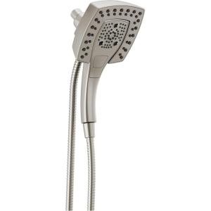 imageDelta Faucet 5Spray In2ition Dual Shower Head with HandHeld Spray H2Okinetic Chrome Shower Head with Hose Showerheads Magnetic Docking Lumicoat Chrome 58474PR25Stainless