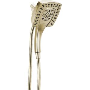 imageDelta Faucet 5Spray In2ition Dual Shower Head with HandHeld Spray H2Okinetic Chrome Shower Head with Hose Showerheads Magnetic Docking Lumicoat Chrome 58474PR25Polished Nickel