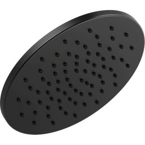imageDelta Faucet SingleSpray Raincan Shower Head Black Shower Head Rainfall Shower Head Round Shower Head Metal Shower Head 175 GPM Flow Rate Water Saving Shower Head Matte Black 52158BLMatte Black