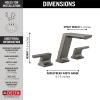 imageDelta Faucet 3599LFPRMPU Pivotal Widespread ChromeBlack Stainless