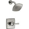imageDelta Faucet Ashlyn 14 Series SingleFunction Shower Faucet Set Full Body Spray Shower Head Black Delta Shower Trim Kit Matte Black T14264BL Valve Not IncludedStainless
