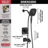 imageDelta Faucet Ashlyn 17 Series DualFunction Tub and Shower Trim Kit with 2Spray TouchClean In2ition 2in1 Hand Held Shower Head with Hose Matte Black T17464BLI Valve Not IncludedMatte Black