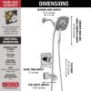 imageDelta Faucet Ashlyn 17 Series DualFunction Tub and Shower Trim Kit with 2Spray TouchClean In2ition 2in1 Hand Held Shower Head with Hose Matte Black T17464BLI Valve Not IncludedChrome