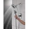 imageDelta Faucet Ashlyn 17 Series DualHandle Delta Shower Trim Kit with In2ition 2in1 Shower Head with Handheld Spray Matte Black Shower Fixture Matte Black T17264BLI Valve Not IncludedChrome