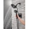 imageDelta Faucet Ashlyn 17 Series DualHandle Delta Shower Trim Kit with In2ition 2in1 Shower Head with Handheld Spray Matte Black Shower Fixture Matte Black T17264BLI Valve Not IncludedMatte Black
