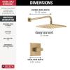 imageDelta Faucet Modern 14 Series Matte Black Shower Faucet Delta Shower Trim Kit with SingleSpray TouchClean Black Shower Head Matte Black T14267BLPP Valve Not IncludedChampagne Bronze