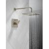 imageDelta Faucet Modern 14 Series Matte Black Shower Faucet Delta Shower Trim Kit with SingleSpray TouchClean Black Shower Head Matte Black T14267BLPP Valve Not IncludedSpotShield Brushed Nickel