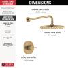 imageDelta Faucet Modern Raincan Round SingleFunction Shower Valve Trim Kit Black Shower Faucet Set Rainfall Shower Head Black Delta Shower Trim Kit Matte Black T14269BLPP Valve Not IncludedChampagne Bronze
