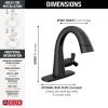imageDelta Faucet Stryke Pull Down Bathroom Faucet Bathroom Pull Out Faucet Chrome Single Hole Bathroom Faucet with Pull Down Sprayer Bathroom Sink Faucet Lumicoat Chrome 5776PDPRDSTMatte Black
