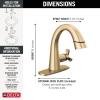 imageDelta Faucet Stryke Pull Down Bathroom Faucet Bathroom Pull Out Faucet Gold Single Hole Bathroom Faucet with Pull Down Sprayer Bathroom Sink Faucet Lumicoat Champagne Bronze 577CZPDPRDSTLumicoat Champagne Bronze