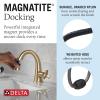 imageDelta Faucet Stryke Pull Down Bathroom Faucet Bathroom Pull Out Faucet Gold Single Hole Bathroom Faucet with Pull Down Sprayer Bathroom Sink Faucet Lumicoat Champagne Bronze 577CZPDPRDSTLumicoat Champagne Bronze