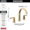 imageDelta Faucet Tetra Brushed Nickel Widespread Bathroom Faucet 3 Hole Bathroom Faucet for Bathroom Sink Bathroom Sink Faucet Diamond Seal Technology Metal Drain Lumicoat Stainless 35588SSPRDSTLumicoat Champagne Bronze