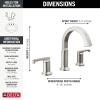 imageDelta Faucet Tetra Brushed Nickel Widespread Bathroom Faucet 3 Hole Bathroom Faucet for Bathroom Sink Bathroom Sink Faucet Diamond Seal Technology Metal Drain Lumicoat Stainless 35588SSPRDSTLumicoat Stainless
