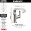 imageDelta Faucet Tetra Gold Single Hole Bathroom Faucet Gold Single Handle Bathroom Faucet Bathroom Sink Faucet Diamond Seal Technology Metal Drain Assembly Lumicoat Champagne Bronze 589SHCZPRDSTLumicoat Stainless