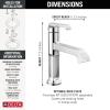 imageDelta Faucet Tetra Gold Single Hole Bathroom Faucet Gold Single Handle Bathroom Faucet Bathroom Sink Faucet Diamond Seal Technology Metal Drain Assembly Lumicoat Champagne Bronze 589CZPRDSTLumicoat Chrome