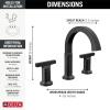 imageDelta Faucet Tetra Gold Widespread Bathroom Faucet 3 Hole Gold Bathroom Faucet Bathroom Sink Faucet Diamond Seal Technology Metal Drain Assembly Lumicoat Champagne Bronze 355887CZPRDSTMatte Black