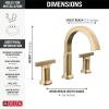 imageDelta Faucet Tetra Gold Widespread Bathroom Faucet 3 Hole Gold Bathroom Faucet Bathroom Sink Faucet Diamond Seal Technology Metal Drain Assembly Lumicoat Champagne Bronze 355887CZPRDSTLumicoat Champagne Bronze
