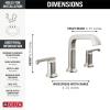 imageDelta Faucet Tetra Gold Widespread Bathroom Faucet 3 Hole Gold Bathroom Faucet for Bathroom Sink Bathroom Sink Faucet Diamond Seal Metal Drain Assembly Lumicoat Champagne Bronze 35589CZPRDSTLumicoat Stainless