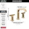 imageDelta Faucet Tetra Gold Widespread Bathroom Faucet 3 Hole Gold Bathroom Faucet for Bathroom Sink Bathroom Sink Faucet Diamond Seal Metal Drain Lumicoat Champagne Bronze 35587CZPRDSTLumicoat Champagne Bronze