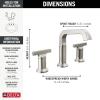 imageDelta Faucet Tetra Gold Widespread Bathroom Faucet 3 Hole Gold Bathroom Faucet for Bathroom Sink Bathroom Sink Faucet Diamond Seal Metal Drain Lumicoat Champagne Bronze 35587CZPRDSTLumicoat Stainless