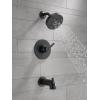 imageDelta Faucet Trinsic 14 Series SingleFunction Matte Black Tub and Shower Faucet Set Delta H2Okinetic Shower Valve Trim Kit Shower Faucet Set Matte Black T14459BL with Valve Not Included