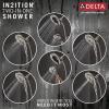 imageDelta Faucet Vesna 14 Series SingleHandle Shower Trim Kit with 5Spray H2Okinetic In2ition Dual Hand Held Shower Head with Hose SpotShield Brushed Nickel 144789SPI Valve IncludedSpotshield Brushed Nickel
