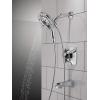 imageDelta Faucet Vesna 14 Series SingleHandle Shower Trim Kit with 5Spray H2Okinetic In2ition Dual Hand Held Shower Head with Hose SpotShield Brushed Nickel 144789SPI Valve IncludedChrome