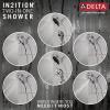 imageDelta Faucet Vesna 14 Series SingleHandle Shower Trim Kit with 5Spray H2Okinetic In2ition Dual Hand Held Shower Head with Hose SpotShield Brushed Nickel 144789SPI Valve IncludedChrome
