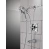 imageDelta Faucet Vesna 14 Series SingleHandle Shower Trim Kit with 5Spray H2Okinetic In2ition Dual Hand Held Shower Head with Hose SpotShield Brushed Nickel 144789SPI Valve IncludedChrome