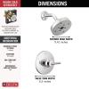 imageDelta T14259BL Trinsic Shower Faucet Without Rough Matte BlackChrome