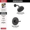 imageDelta T14259BL Trinsic Shower Faucet Without Rough Matte BlackMatte Black