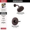 imageDelta T14259BL Trinsic Shower Faucet Without Rough Matte BlackVenetian Bronze