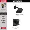 imageDelta T17264BL Ashlyn Monitor 17 Series Trim Shower Faucet Without Rough Matte BlackMatte Black