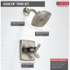 imageDelta T17264BL Ashlyn Monitor 17 Series Trim Shower Faucet Without Rough Matte BlackStainless