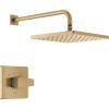 imageDelta Faucet Modern 14 Series Matte Black Shower Faucet Delta Shower Trim Kit with SingleSpray TouchClean Black Shower Head Matte Black T14267BLPP Valve Not IncludedChampagne Bronze