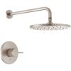 imageDelta Faucet Modern Raincan Round SingleFunction Shower Valve Trim Kit Black Shower Faucet Set Rainfall Shower Head Black Delta Shower Trim Kit Matte Black T14269BLPP Valve Not IncludedSpotShield Brushed Nickel