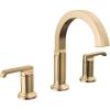 imageDelta Faucet Tetra Brushed Nickel Widespread Bathroom Faucet 3 Hole Bathroom Faucet for Bathroom Sink Bathroom Sink Faucet Diamond Seal Technology Metal Drain Lumicoat Stainless 35588SSPRDSTLumicoat Champagne Bronze