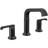 imageDelta Faucet Tetra Gold Widespread Bathroom Faucet 3 Hole Gold Bathroom Faucet for Bathroom Sink Bathroom Sink Faucet Diamond Seal Metal Drain Assembly Lumicoat Champagne Bronze 35589CZPRDSTMatte Black