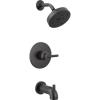 imageDelta Faucet Trinsic 14 Series SingleFunction Matte Black Tub and Shower Faucet Set Delta H2Okinetic Shower Valve Trim Kit Shower Faucet Set Matte Black T14459BL with Valve Not Included
