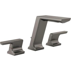 imageDelta Faucet 3599LFPRMPU Pivotal Widespread ChromeBlack Stainless