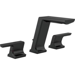 imageDelta Faucet 3599LFPRMPU Pivotal Widespread ChromeMatte Black