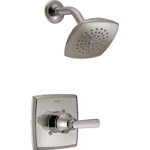 imageDelta Faucet Ashlyn 14 Series SingleFunction Shower Faucet Set Full Body Spray Shower Head Black Delta Shower Trim Kit Matte Black T14264BL Valve Not IncludedStainless