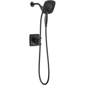 imageDelta Faucet Ashlyn 17 Series DualHandle Delta Shower Trim Kit with In2ition 2in1 Shower Head with Handheld Spray Matte Black Shower Fixture Matte Black T17264BLI Valve Not IncludedMatte Black