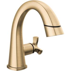 imageDelta Faucet Stryke Pull Down Bathroom Faucet Bathroom Pull Out Faucet Chrome Single Hole Bathroom Faucet with Pull Down Sprayer Bathroom Sink Faucet Lumicoat Chrome 5776PDPRDSTLumicoat Champagne Bronze