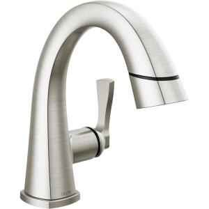 imageDelta Faucet Stryke Pull Down Bathroom Faucet Bathroom Pull Out Faucet Gold Single Hole Bathroom Faucet with Pull Down Sprayer Bathroom Sink Faucet Lumicoat Champagne Bronze 577CZPDPRDSTLumicoat Stainless