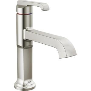 imageDelta Faucet Tetra Gold Single Hole Bathroom Faucet Gold Single Handle Bathroom Faucet Bathroom Sink Faucet Diamond Seal Technology Metal Drain Assembly Lumicoat Champagne Bronze 589CZPRDSTLumicoat Stainless