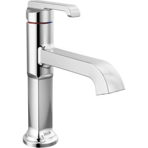 imageDelta Faucet Tetra Gold Single Hole Bathroom Faucet Gold Single Handle Bathroom Faucet Bathroom Sink Faucet Diamond Seal Technology Metal Drain Assembly Lumicoat Champagne Bronze 589CZPRDSTLumicoat Chrome